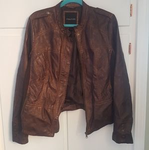 Brown Faux leather jacket